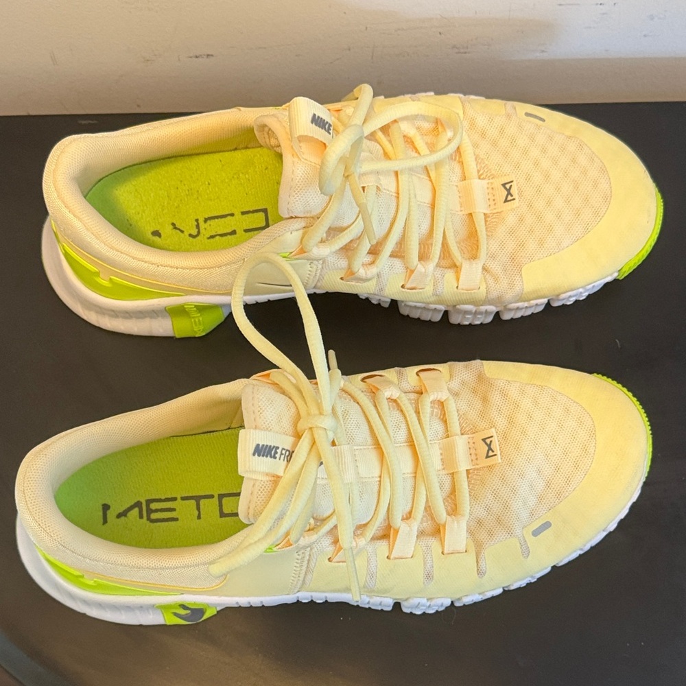 Like New Nike Free TR Yellow and Lime Athletic Shoes - Picture 5 of 10